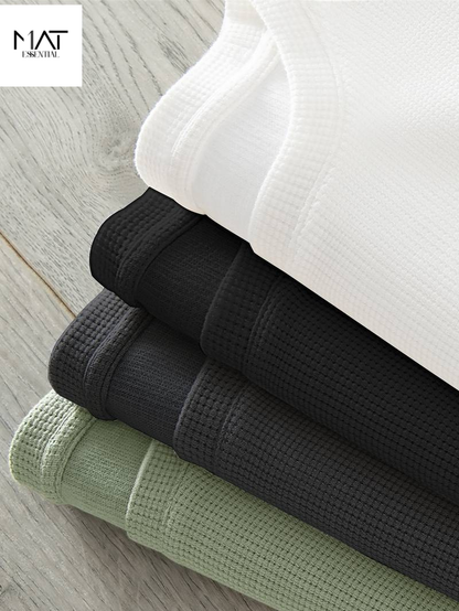 Camiseta de Manga Larga para Hombre en Tejido Waffle