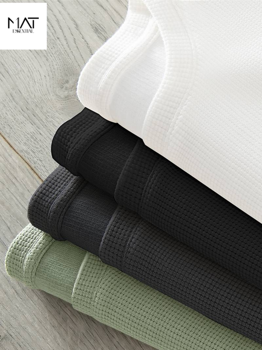 Camiseta de Manga Larga para Hombre en Tejido Waffle