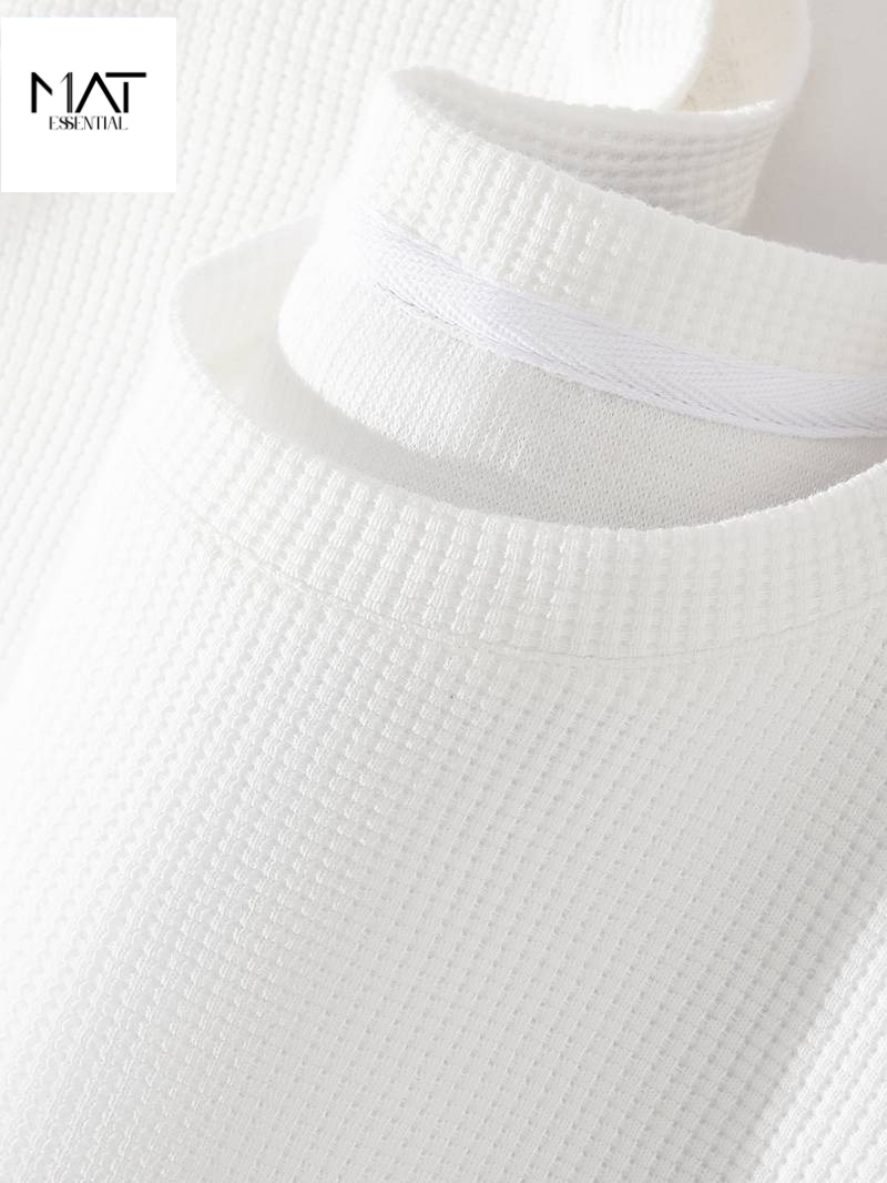 Camiseta de Manga Larga para Hombre en Tejido Waffle