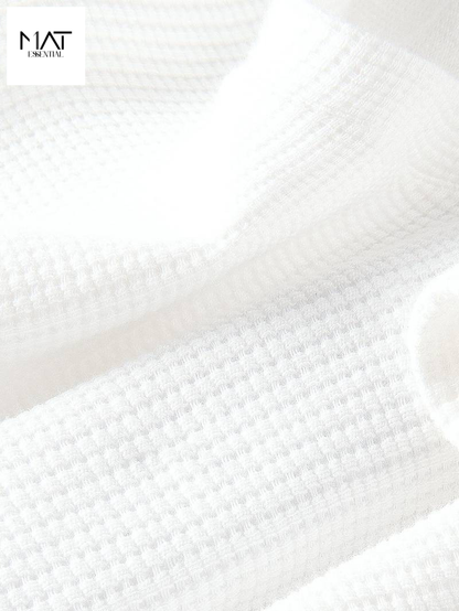 Camiseta de Manga Larga para Hombre en Tejido Waffle