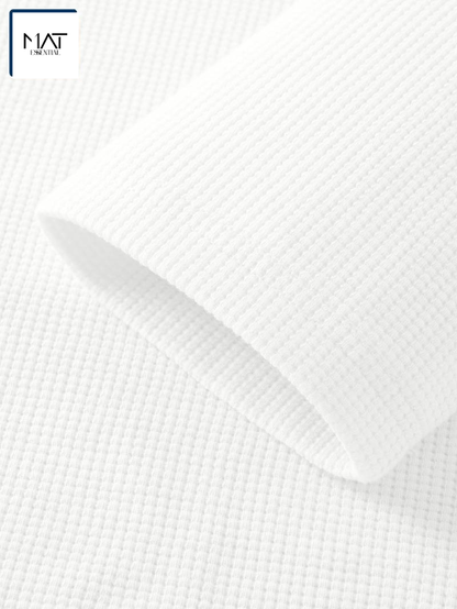 Camiseta de Manga Larga para Hombre en Tejido Waffle