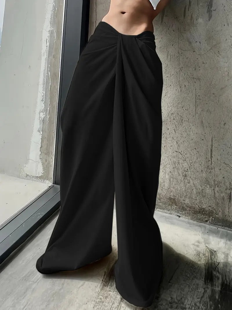 Pantalones casuales de cintura baja para mujer