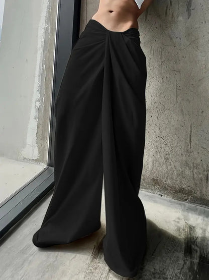 Pantalones casuales de cintura baja para mujer