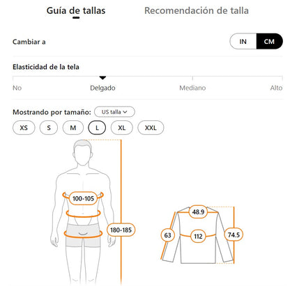Camiseta de Manga Larga para Hombre en Tejido Waffle